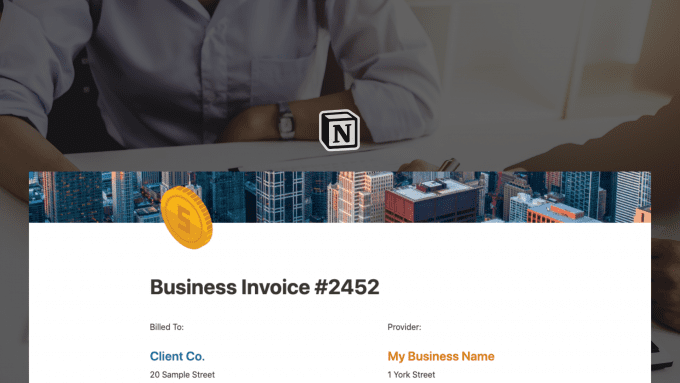 Notion Business Invoice Template