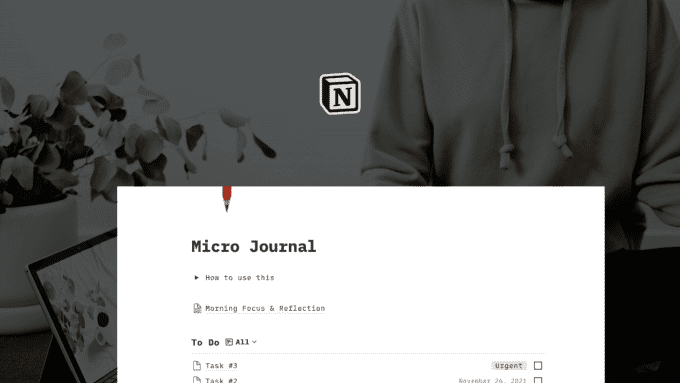 Notion Daily Journal Template