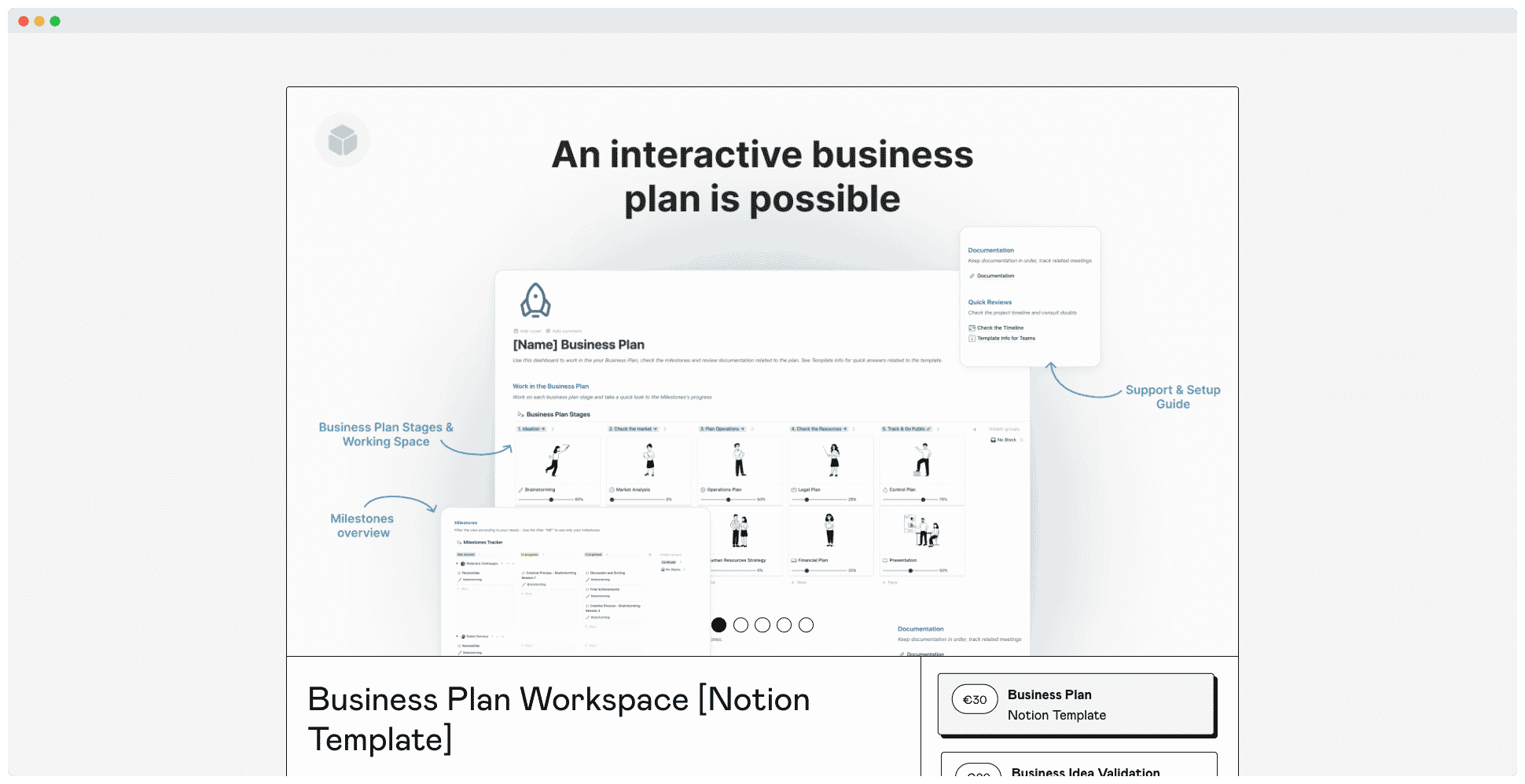Notion Business Plan Workspace Template Template Road